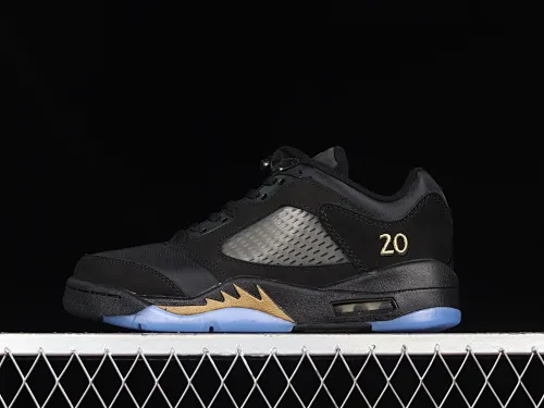 All categories Air Jordan Jordan series basketball shoes Air Jordan 5 Air Jordan 5 Low "Wings" AJ5 Joe 5 black gold cloth low-top basketball shoes DJ1094-001